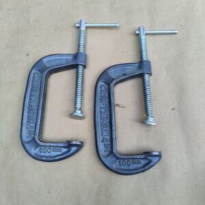 2X CRAFTSMAN 4" C Clamp 66724 MADE in USA 100mm Vtg Lot (2)